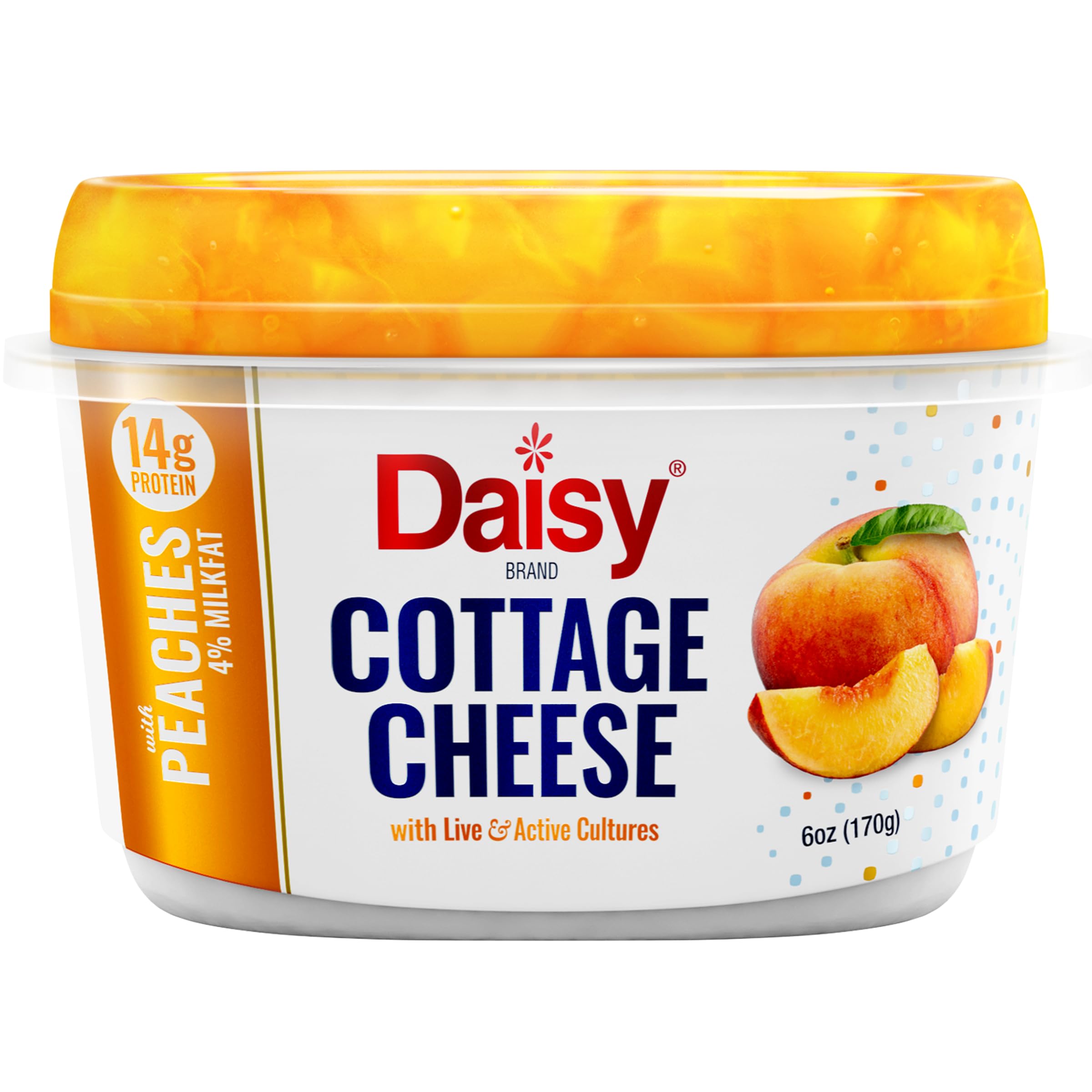 Daisy Brand Peach Single 4% Cottage Cheese, 6.0 Oz
