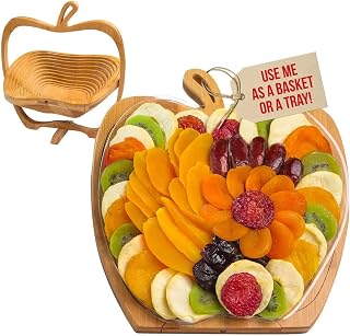 Dried Fruit Gift Basket for Valentines Day – Healthy Gourmet Snack Box - Holiday Food Tray - Variety Snacks - Birthday, Sympathy, Mom, Dad, Corporate Tray - Bonnie & Pop