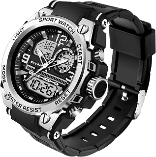 findtime Mens Military Watch Tactical Waterproof Watches Sport Outdoor Digital Analogue Wristwatch Army Big Face Alarm Stopwatch LED Watch for Men