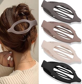 4 Pcs Hair Clips for Women - Flat Claw Clips for Thick Thin Hair, Matte French Alligator Clips for Girls