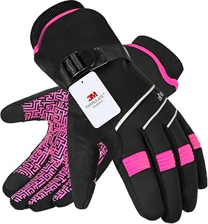 MOREOK Waterproof & Windproof Winter Gloves for Men and Women,-30°F 3M Thinsulate Thermal Gloves Touch Screen Warm Gloves for Skiing,Cycling,Motorcycle,Running,Outdoor Sports
