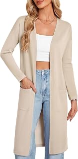 GRACE KARIN Womens Long Cardigan Sweaters Lightweight Open Front Maxi Cardigans for Women Fall Fashion Outfits 2026