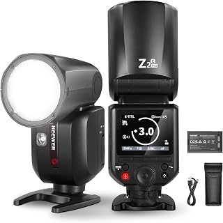 NEEWER Z2PRO-C 2.4G TTL Round Head Flash Speedlite Compatible with Canon | Wireless Compatible with Godox, Upgraded UI, 76Ws 1/8000s HSS, TTL/M TCM Switch, 7.2V/3000mAh Battery, 600 Full Power Flash