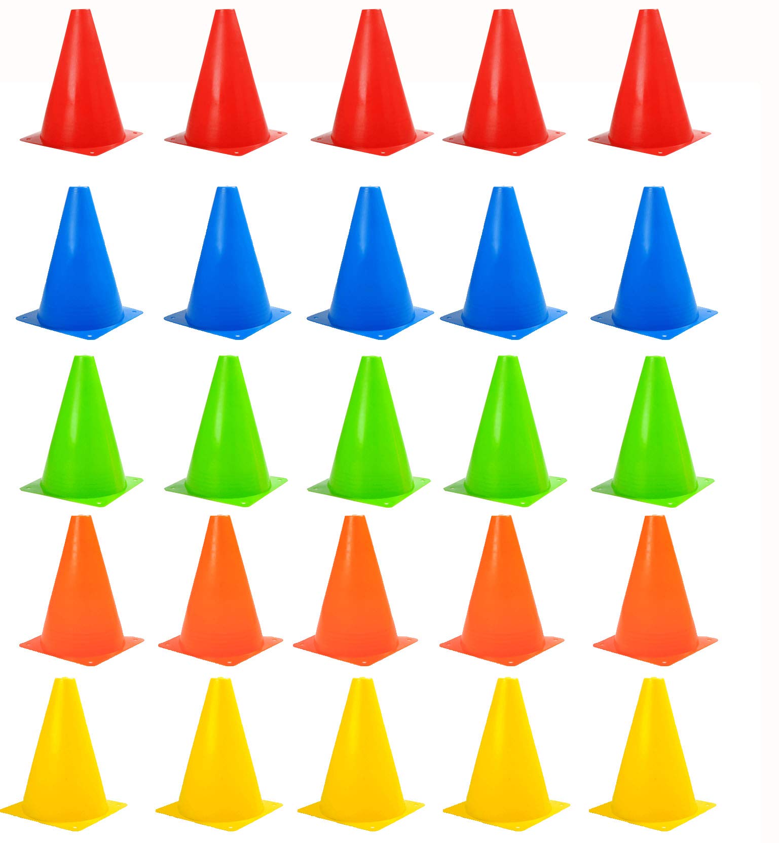 25 Pack Soccer Training Agility Cones,Marker Cone, Field Marker Disc Cone | Idea