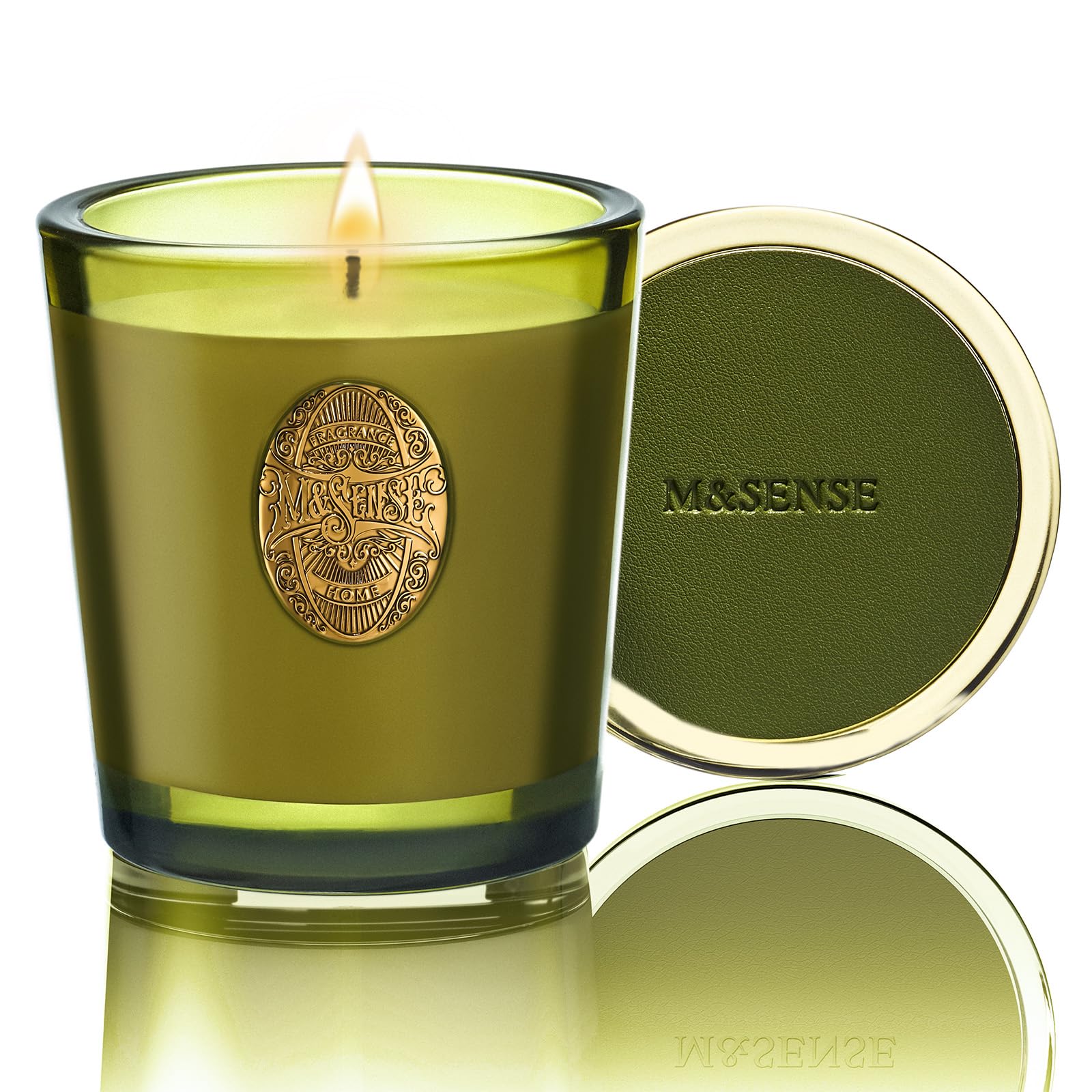 M&SENSE Natural Soy Wax, Sandalwood Jasmine Scented Candle Gifts for Women and M