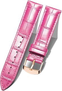 BINLUN Genuine Crocodile Leather Watch Strap Quick Release Replacement Waterproof Watch Strap 10 Colours 13 Sizes for Men Women