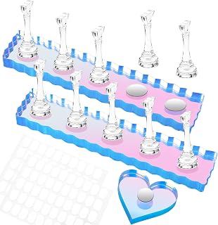 BAGTeck Nail Stand for Press Ons, Nail Holder for Painting Nails, Press on Nail Holder, 1 Heart Shaped Acrylic Magnetic Nail Stands for Nail Art with Double-sided Tape Home Salon DIY Display Supplies