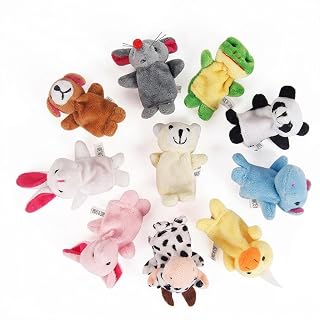 10‑Piece Animal Finger Puppets Set, for Storytelling and Nursery Rhymes | 10-Piece finger puppets Set for Storytelling and Nursery Rhymes, Party Favors