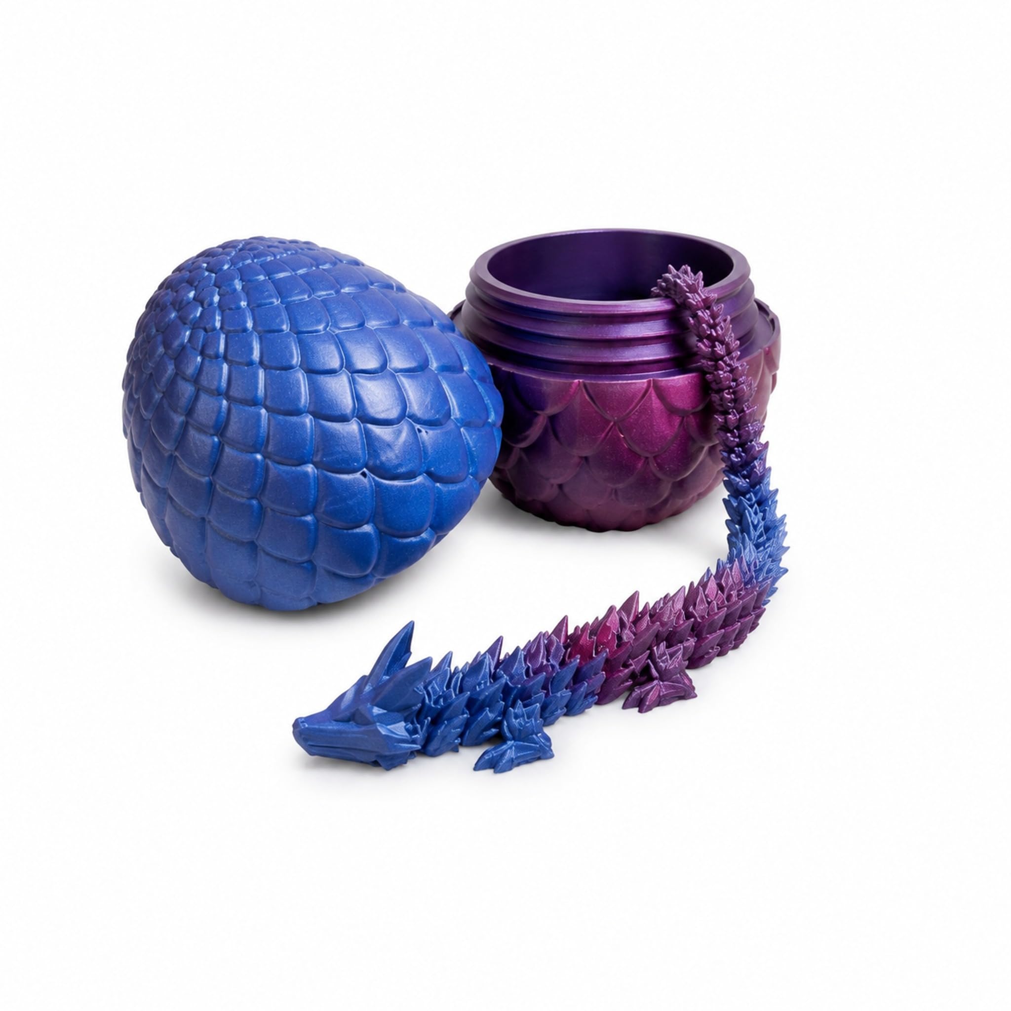3D Printed Dragon and Egg Desk Ornament, Detailed Decorative Figurine for Home a