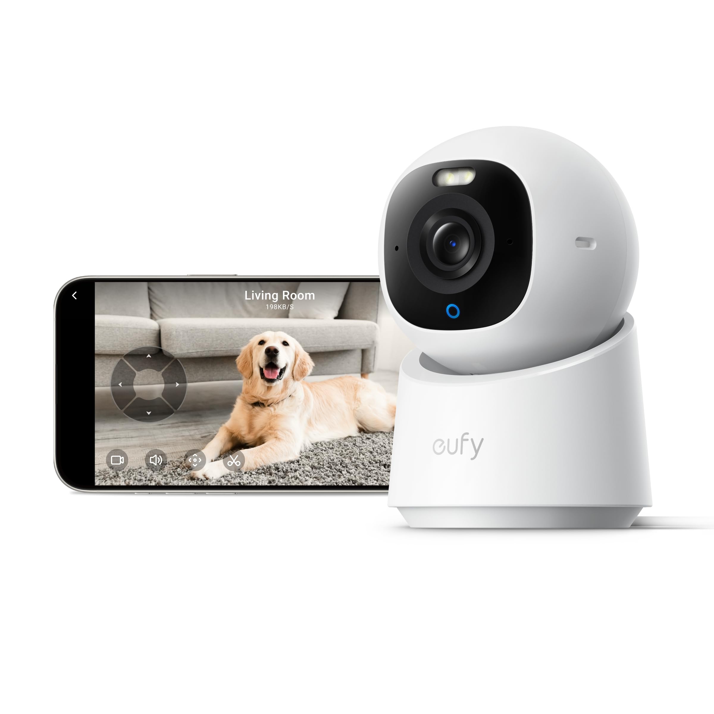 eufy Security 4K Indoor Camera E30, No Subscription, Work as Pet Camera | Nanny/