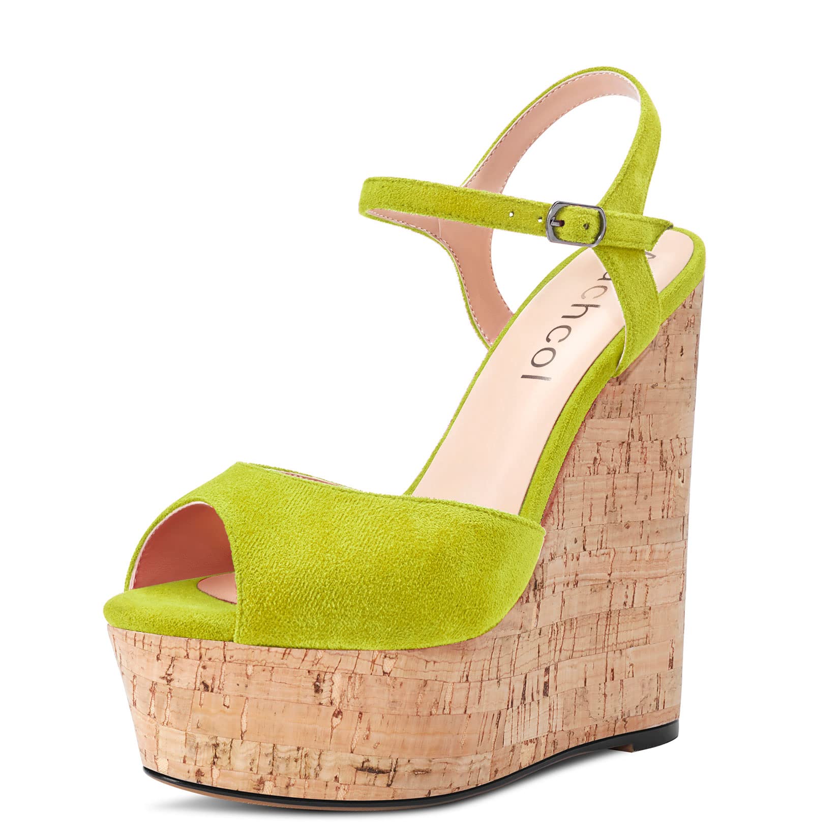 Aachcol Women's Wedge Espadrille Platform Sandals Open Toe Strap Ankle Slingback