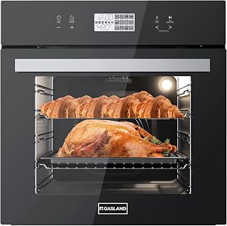 GASLAND 24 Inch Built-in electric Oven, ETL Certified, 2.6 Cu.ft, 3100W | 12 Cooking Functions, 3D Heating, Convection Wall Oven with Rotisserie, Touch Control, Safety Lock, Electric Wall Oven Black