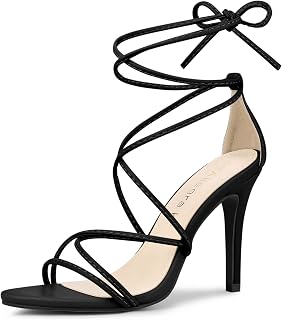 Allegra K Women Stiletto Heel Strappy Sandals