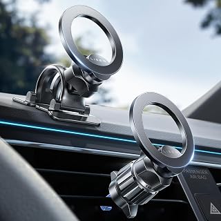 LISEN for MagSafe Car Phone Mount -Strong Magnets Magnetic Phone Holders for Your Car 3 in 1 Vent Dashboard Magnet Cell Phones Holder Mounts fit iPhone 18 Pro Max 17 16 15 14 13 12 All Smartphone
