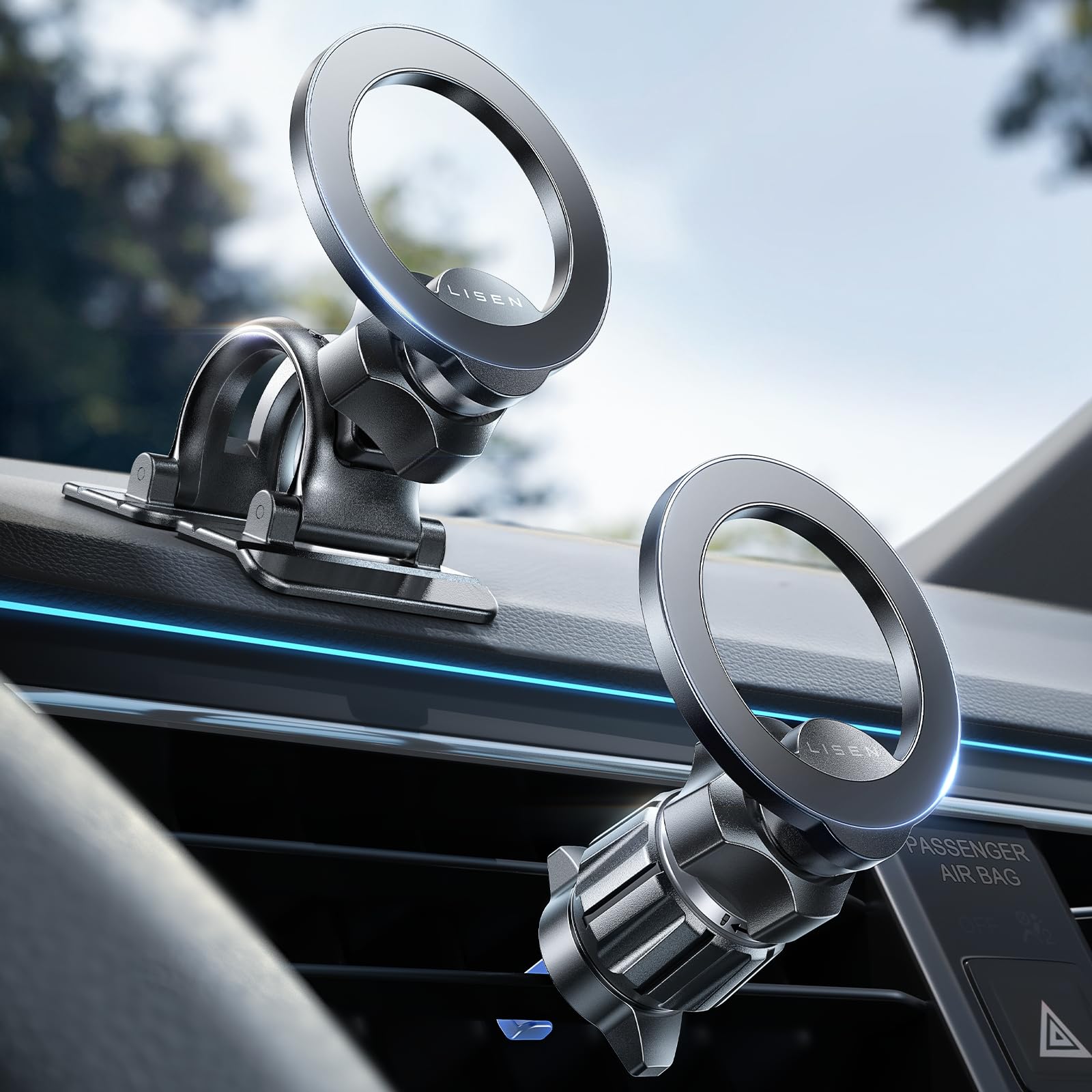 LISEN for MagSafe Car Phone Mount -Strong Magnets Magnetic Phone Holders for You