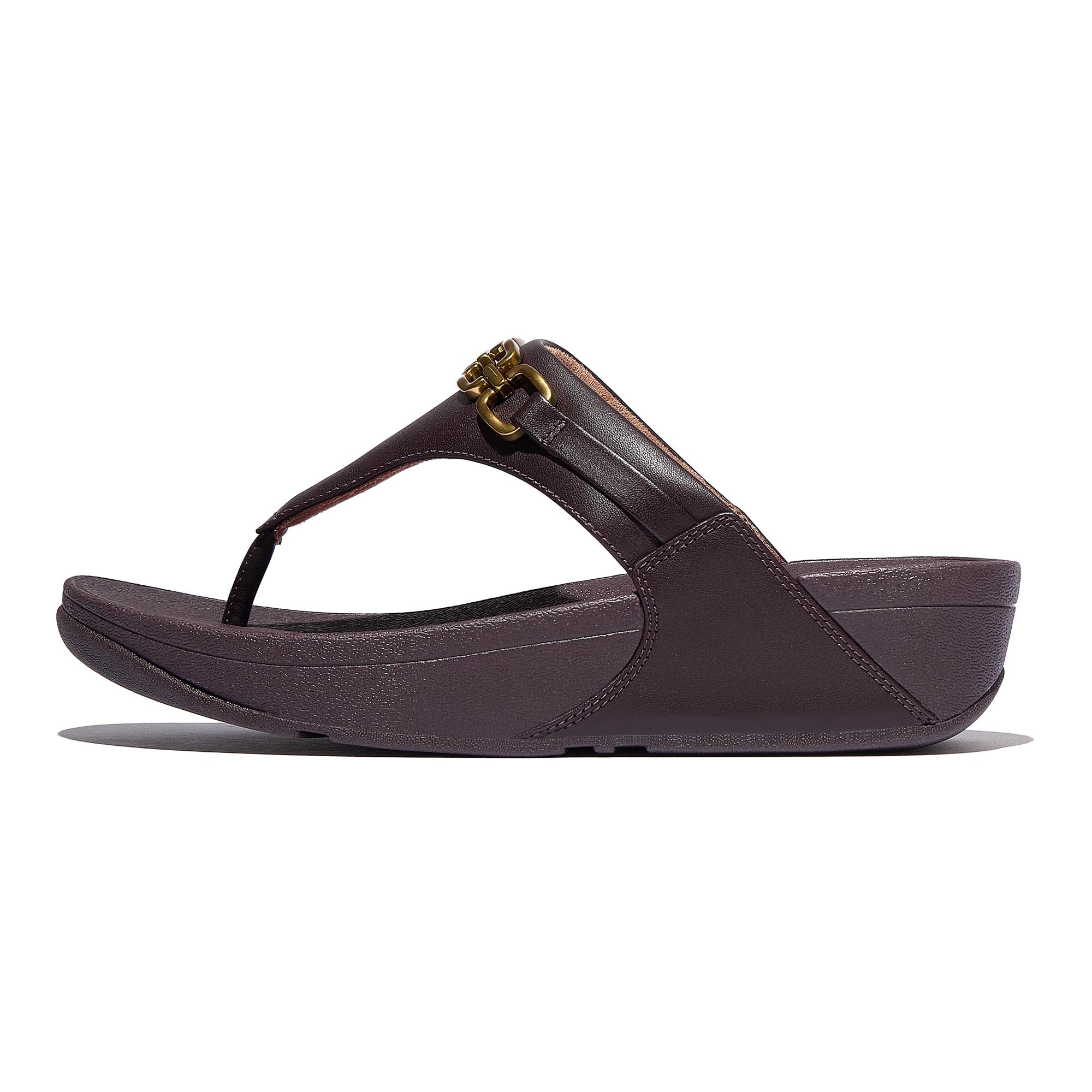 Fitflop Lulu Square-chain Leather Toe-post Sandals SandalWomen