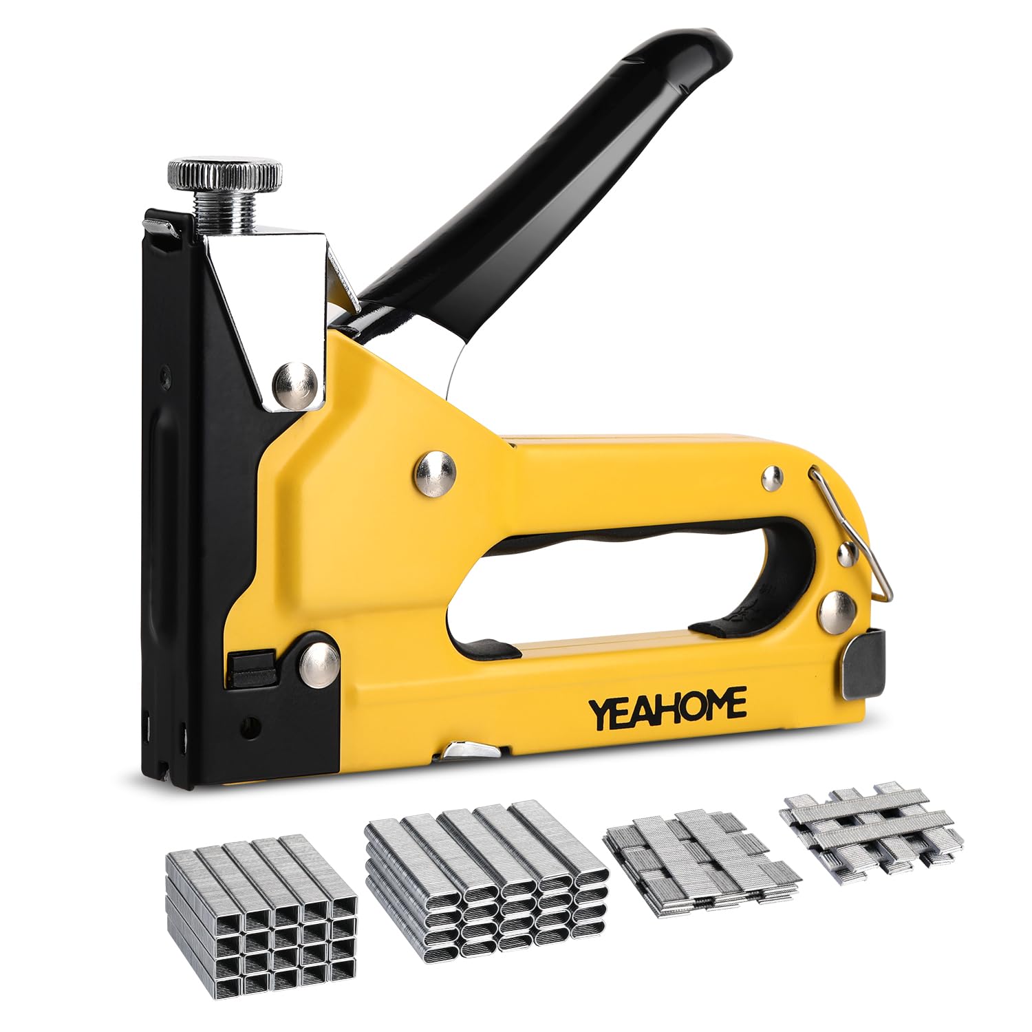 Upholstery Staple Gun Heavy Duty, YEAHOME 4-in-1 Stapler Gun with 4000 Staples, 