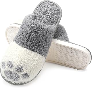 MAXTOP Cat Paw Cute Fuzzy Slippers for Women Cozy Gifts House Shoes Indoor