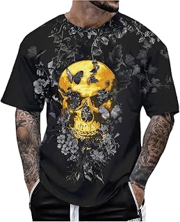 Men's Short Sleeve Graphic T Shirt Crew Neck Casual Street Party Hip Hop Fashion Daily Outfit