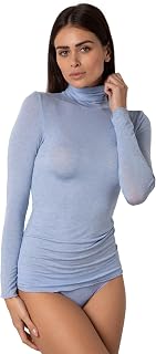Lovable Modal and Cashmere Long Sleeve Sweater with Mock Neck