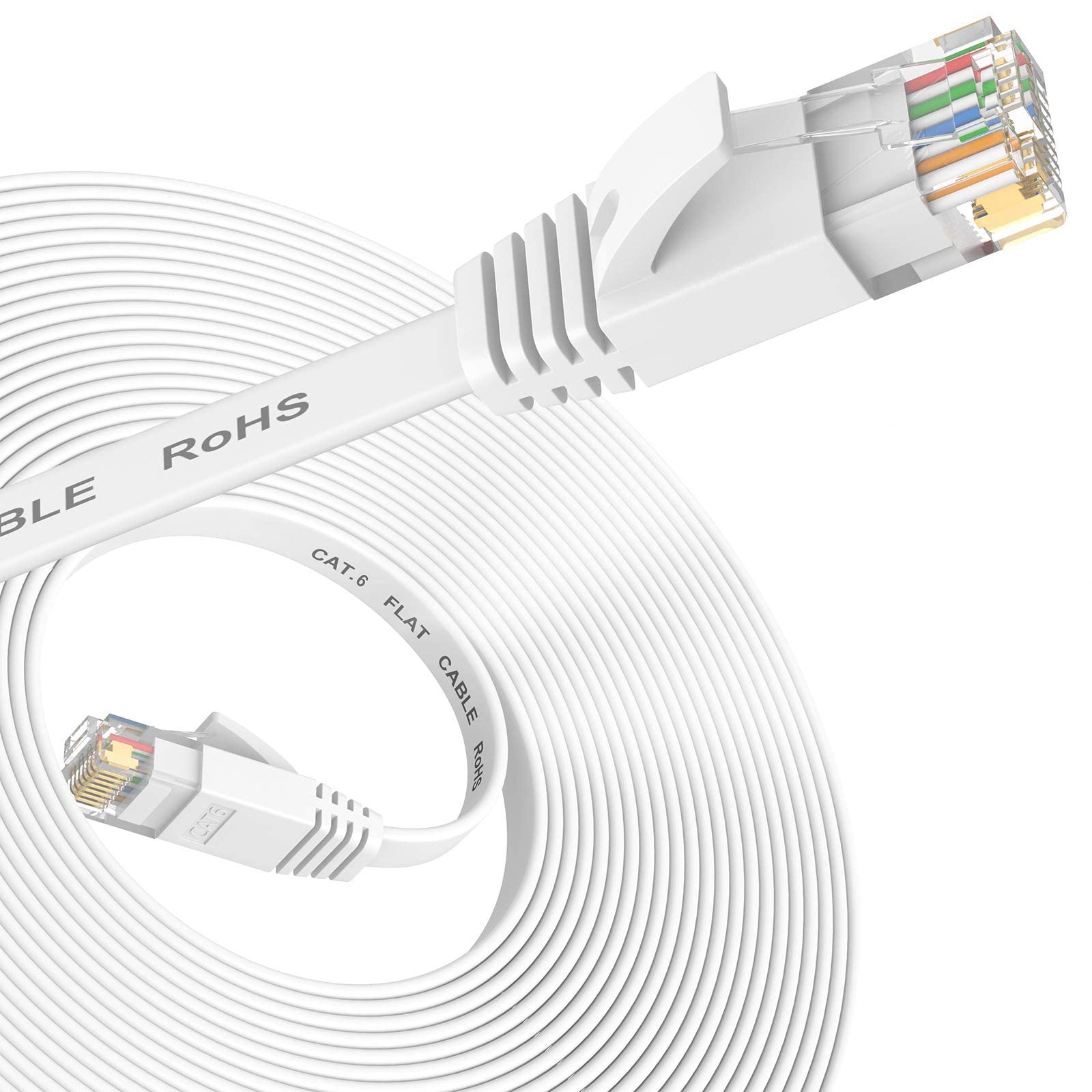 Ethernet Cable 5M, Cat6/Cat 6e Internet Cable, Flat Network Patch Cord | High Sp