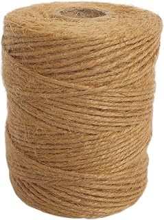ANSIO Natural Jute Twine, 101 m / 333 ft – 2 mm 3-ply - Pack of 1 | Rustic Brown Garden Twine String for Crafts, Floristry, Gift Wrapping & Plant Tying