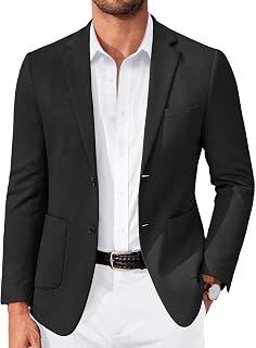 Coofandy Chaqueta Deportiva de Punto Casual para Hombre, Ligera, con Dos Botones