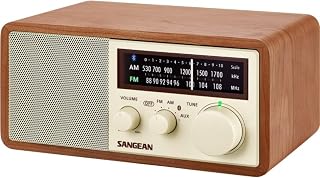 Sangean WR-16 AM/FM, Aux-in, Bluetooth, Wooden Cabinet Radio