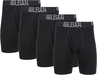 Gildan Men's Underwear Cotton Stretch Boxer Briefs, Multipack