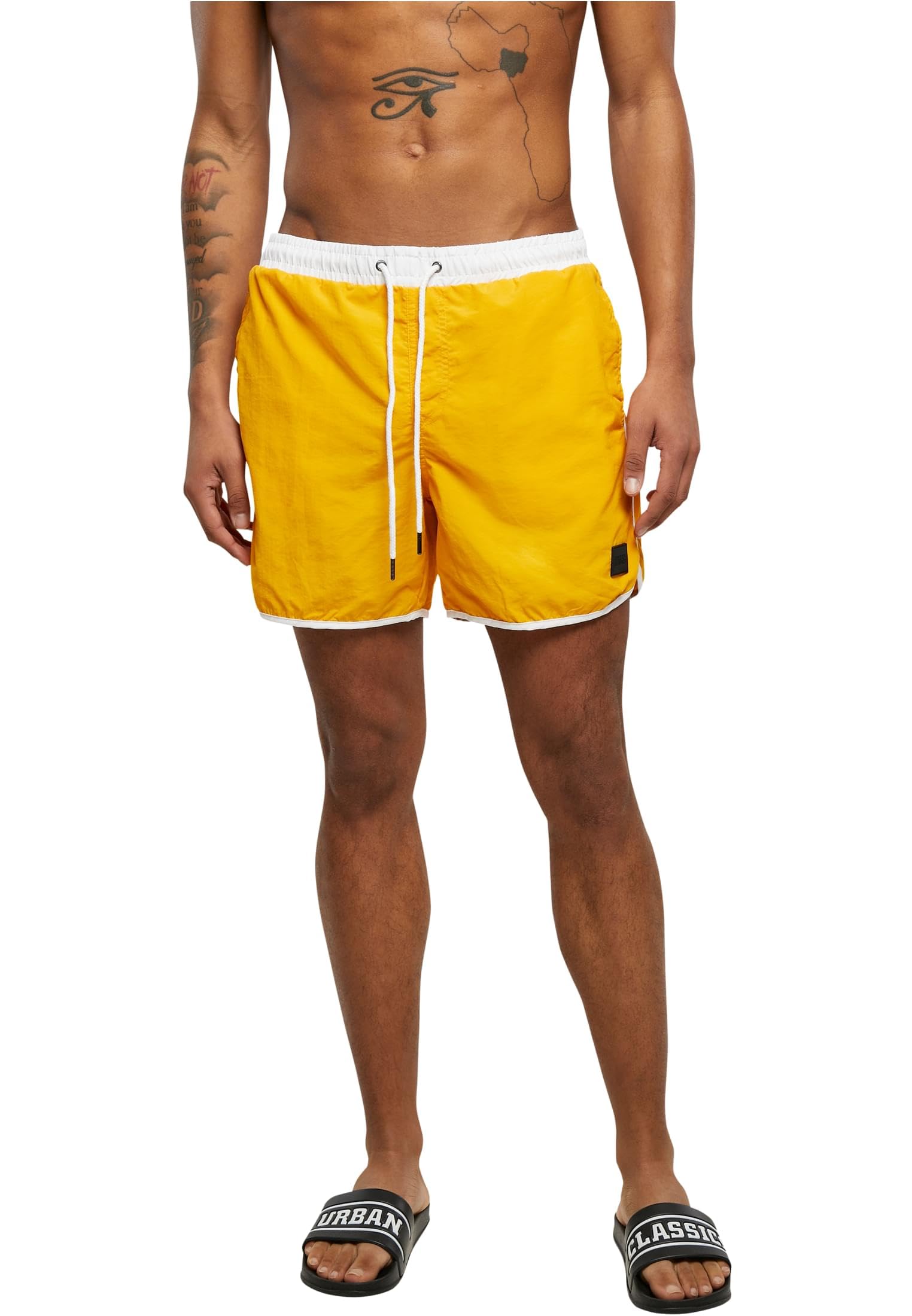 Urban Classics Retro Men Swim Trunks Grey Marengo 100% Nylon