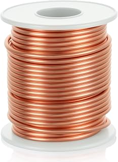 99.9% Pure Copper Wire (12 Gauge, 2MM), 50 Feet Solid Bare Copper Wire | 1 Pound Soft Copper Wire Craft Wire for Electroculture Gardening Jewelry Making DIY Plants
