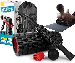 5-in-1 Foam Roller Set High Density Deep Tissue Muscle Massage