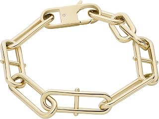 Fossil Women's Heritage D Link Stainless Steel Chain Bracelet