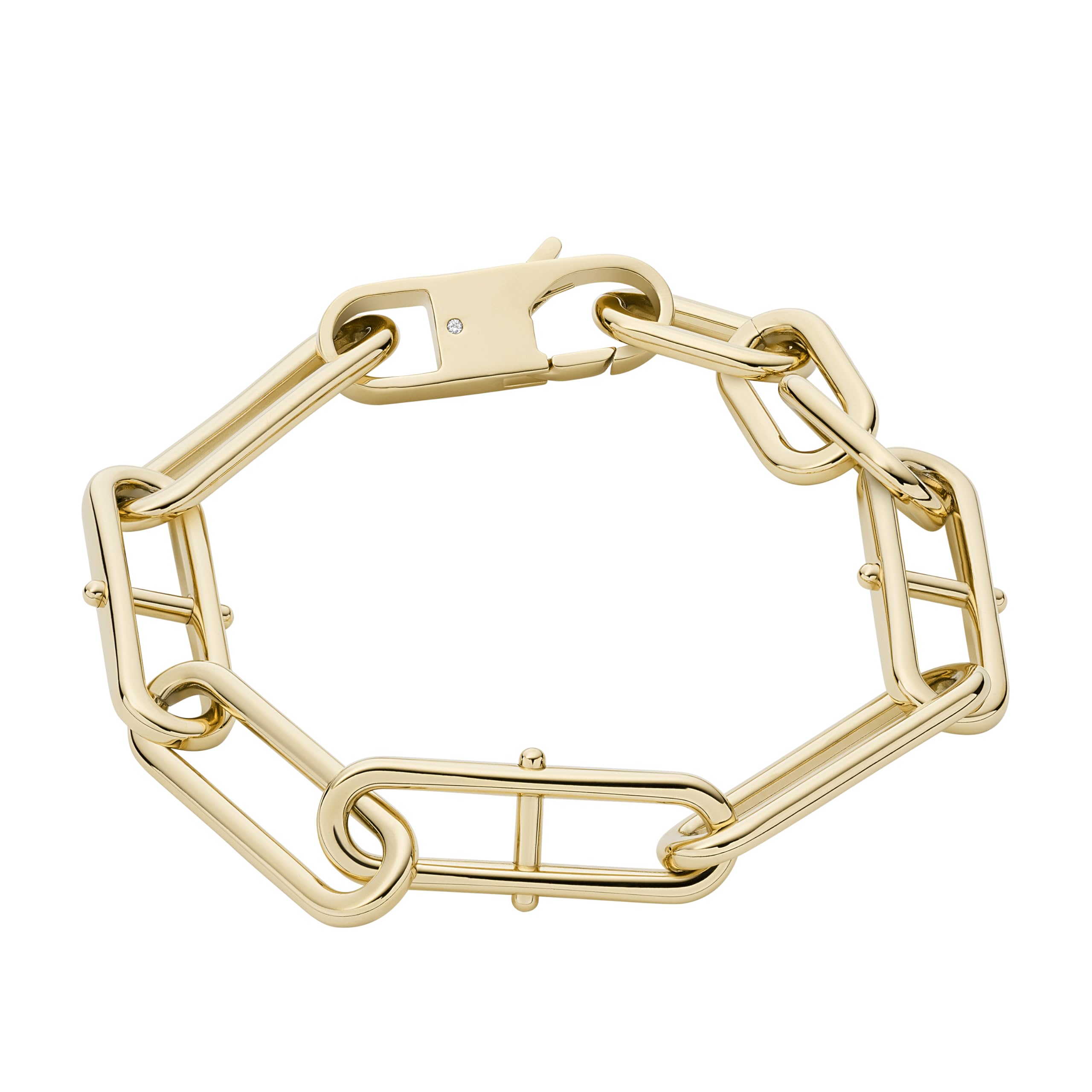 Fossil Women's Heritage D Link Stainless Steel Chain Bracelet