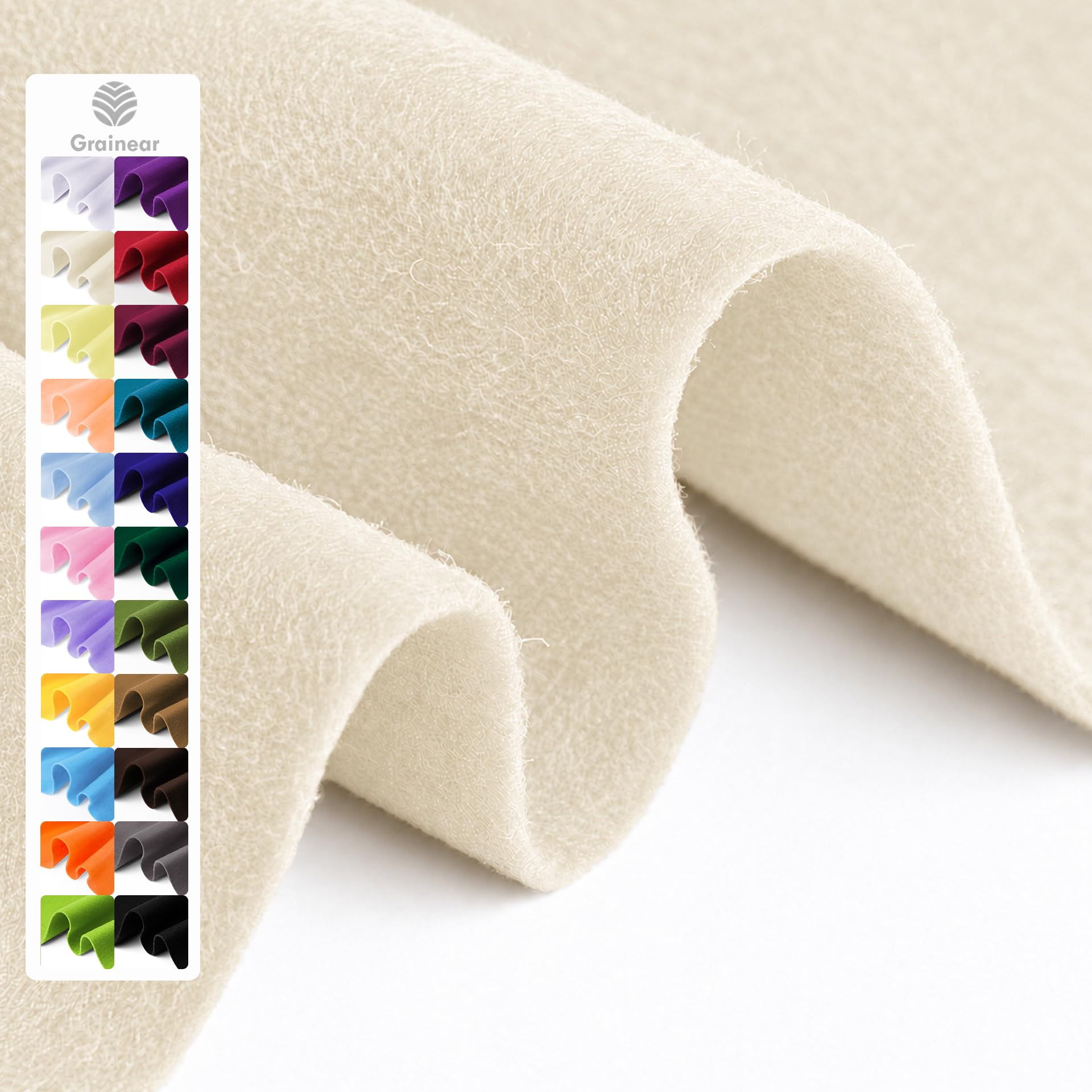 Ivory Soft Felt Sheet, 18" x 36", 1.6mm Thick Acrylic Felt Fabric | Premium Craf