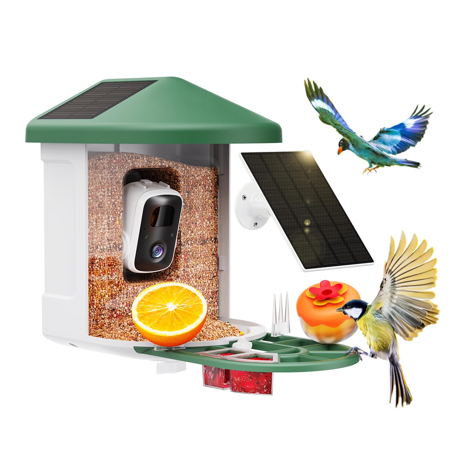 HARYMOR Smart Bird Feeder with Camera - AI Identify Birds Species, Solar Powered