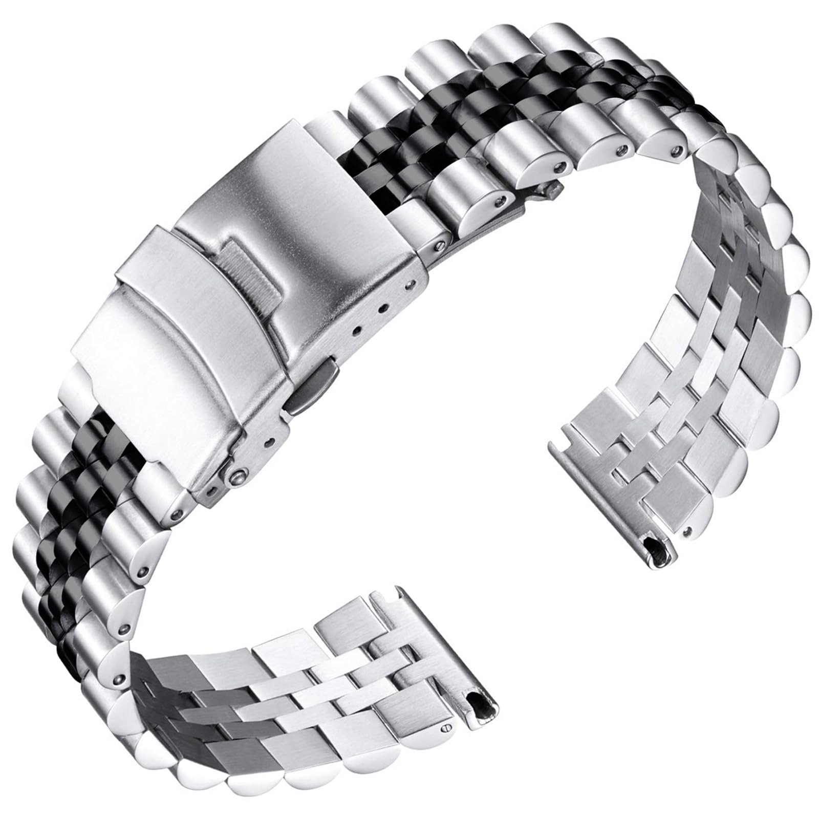 BINLUN Stainless Steel Watch Bands Replacement Metal Watch Straps Bracelet with 