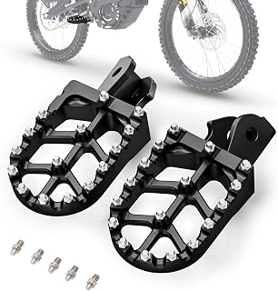 IUVWISN Electric Dirt Bike Wider Foot Pegs Footpegs CNC for Surron Sur Ron LBX ERide Pro SS 2.0 3.0 E-Ride Pro SR/S 79Bike Falcon GT Ventus One Black