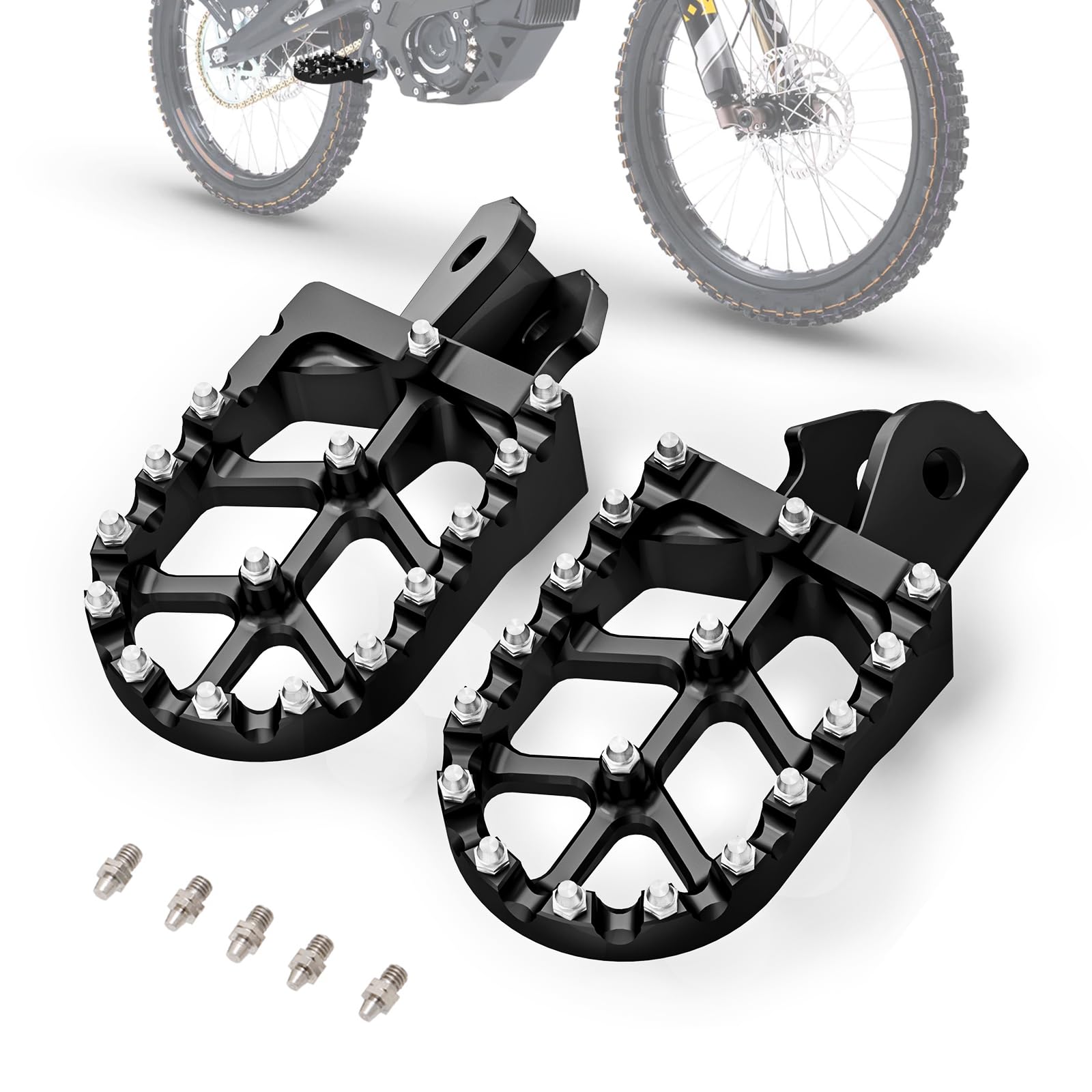 IUVWISN Electric Dirt Bike Wider Foot Pegs Footpegs CNC for Surron Sur Ron LBX E
