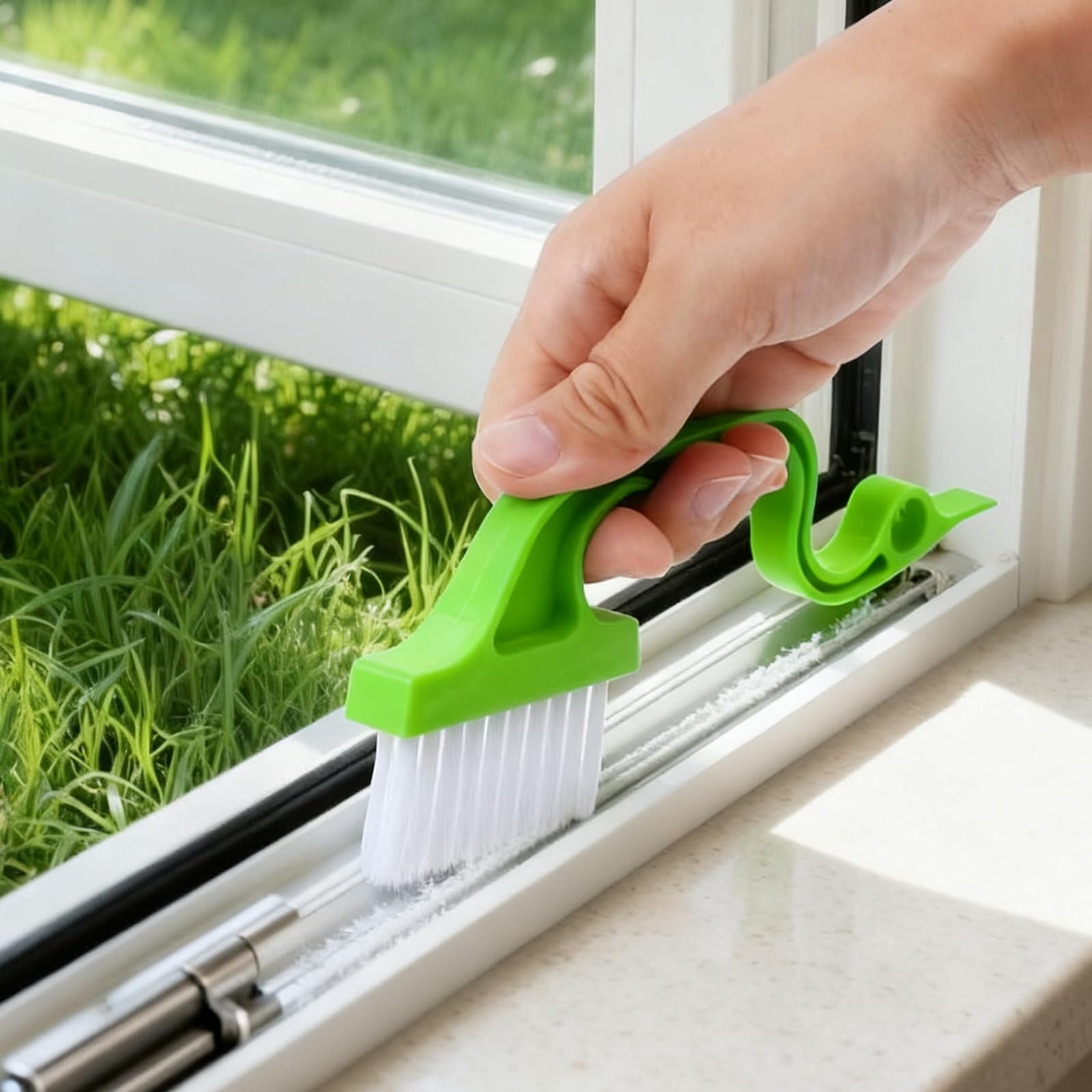 Brosse de nettoyage pour rebord de fenêtre, outil de nettoyage manuel pour rebor