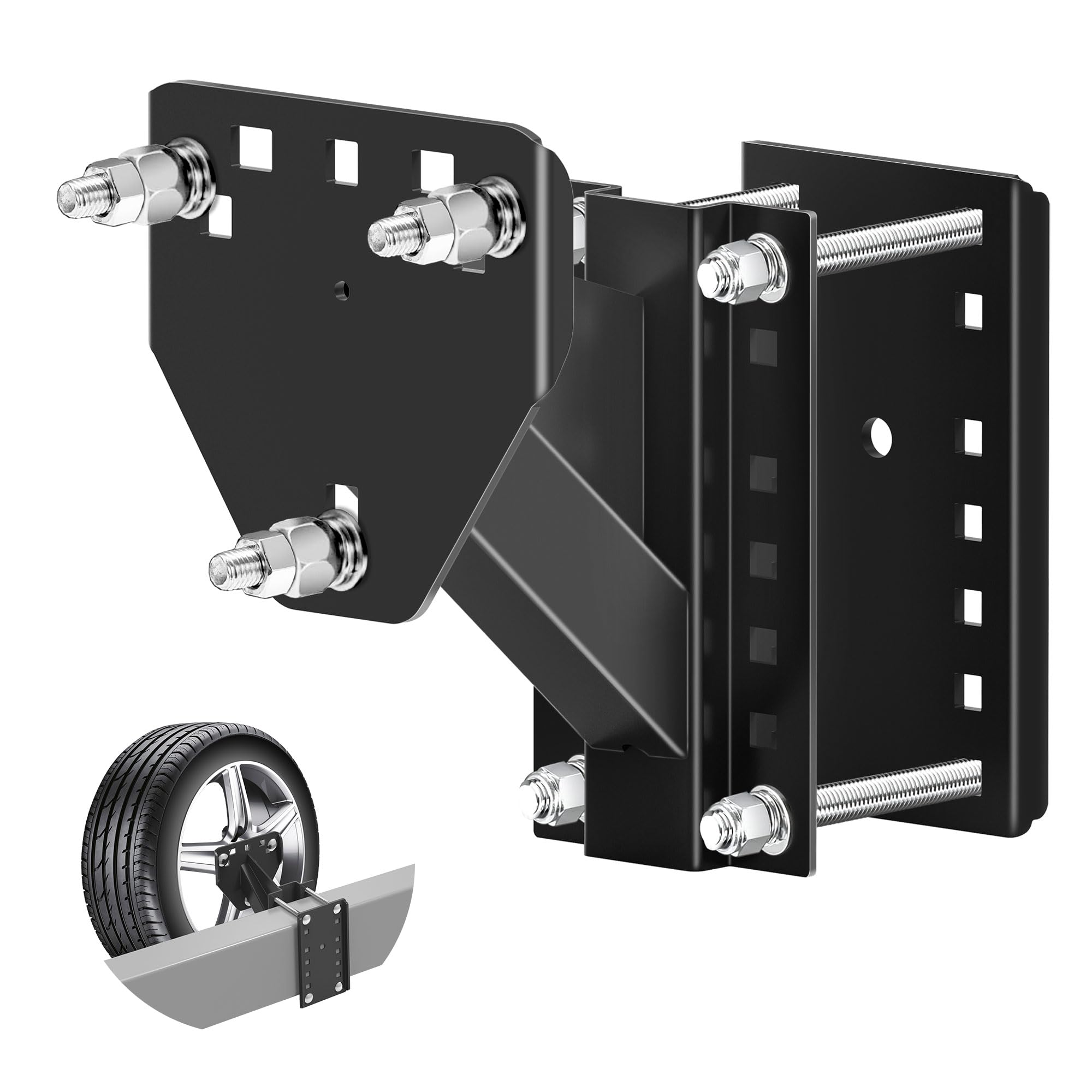 JEACENT Spare Tire Mount for Utility Trailer Accessories,3-Nut Design Spare Tire