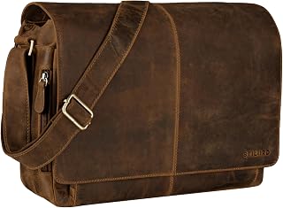 STILORD 'Alex' Unisex Vintage Leather Messenger Bag Messenger Bag Messenger Bag for 15.6 Inch Laptop