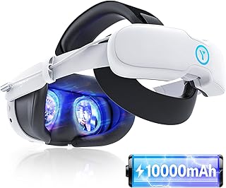 YOGES 10000mAh Battery Head Strap Compatible with Meta Quest 3S & Quest 3, Rechargeable Headstrap Detachable Magnetic Battery to Extend Playtime for VR Headset Compatible with Meta Quest 3S