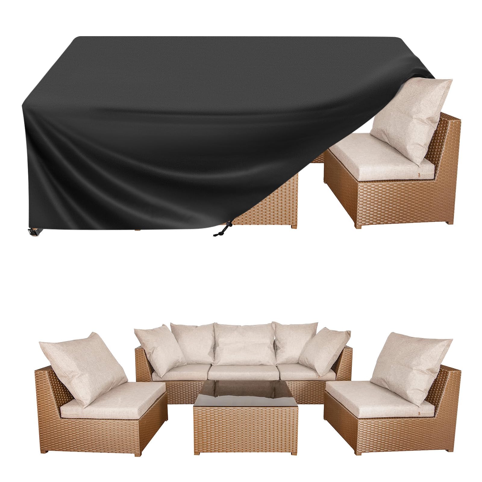 BALEINE Patio Furniture Covers Waterproof, Heavy Duty Outdoor Table Cover | 108"