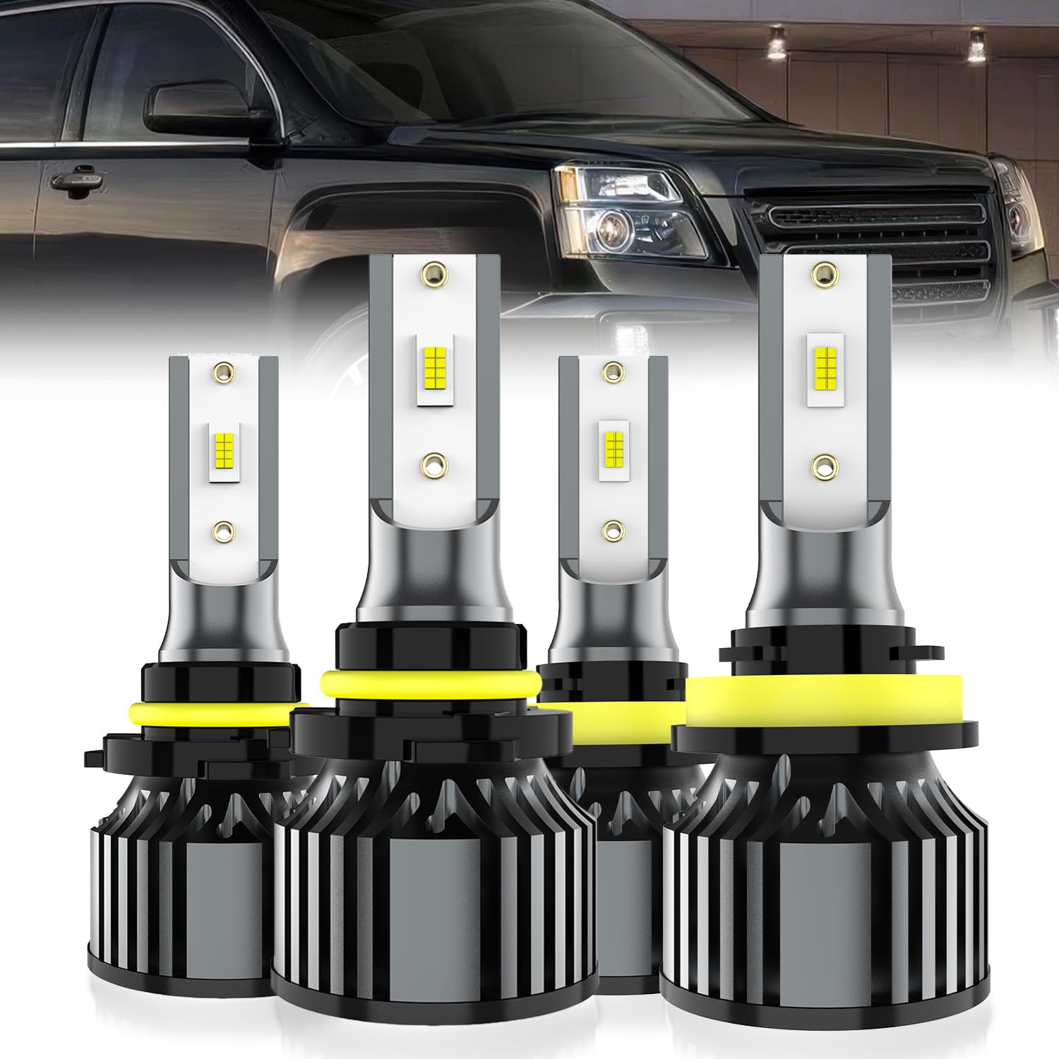LED Headlight Bulbs Compatible With GMC Terrain 2010-2018,9005 High Beam + H11 L