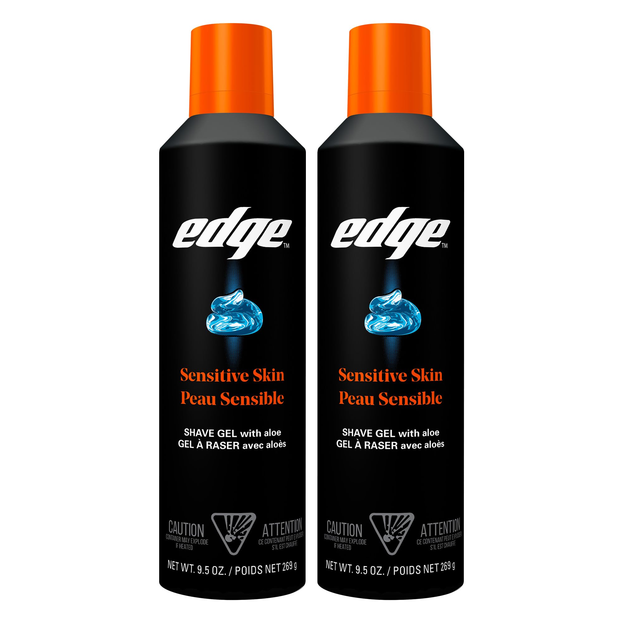 Edge Shaving Gel for Men, Sensitive Skin, 9.5 oz (2 Pack) | Sensitive skin shavi
