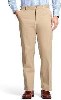 Izod Men's Performance Stretch Classic Fit Flat Front Chino Pant Casual Pants