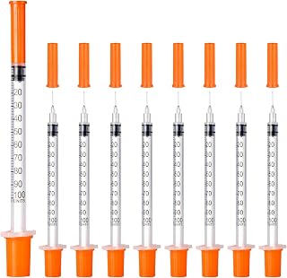JIUPULL 30PACK U-100 Syringes, 30G 5/16" (8mm) 1ml/cc Disposable Syringe | Individual Wrapped