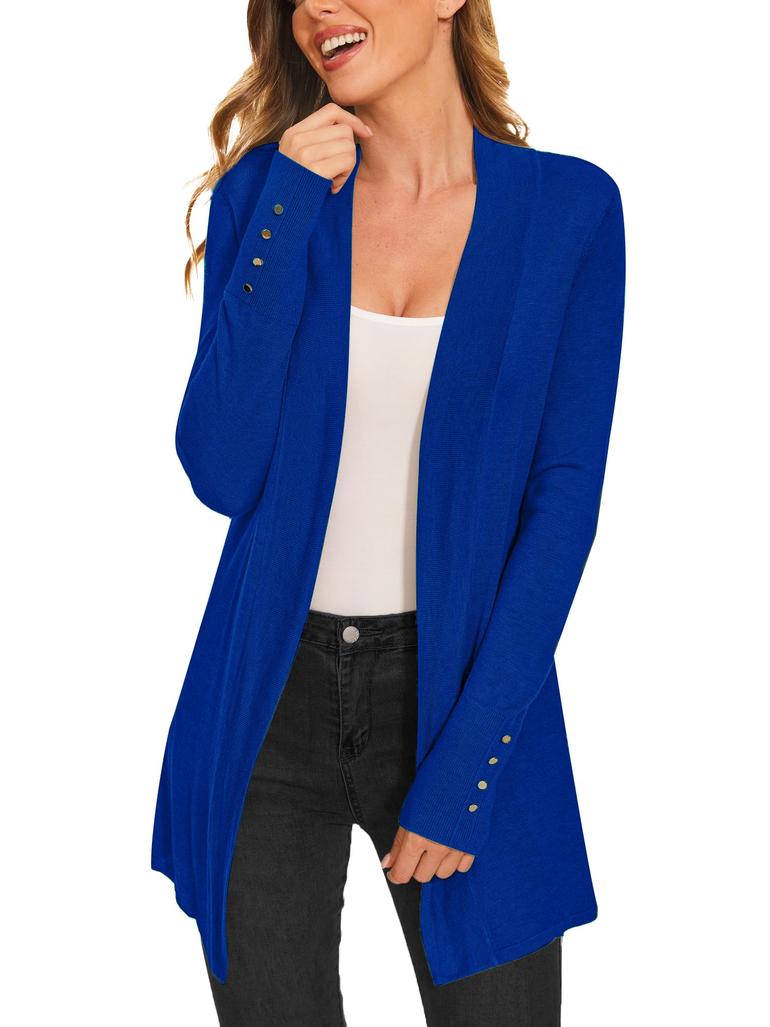 Women's Open Front Long Cardigan Sweaters Dressy Casual
