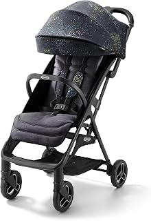 Graco Ready2Jet Lightweight Compact Travel Stroller, Splatter Art | Ultra-Lightweight (13.2lb.), One-Hand, Self-Standing, Automatic Fold, Compact, Overhead Bin-Friendly, Travel-Ready